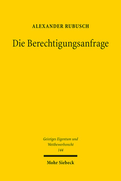 Die Berechtigungsanfrage von Rubusch,  Alexander