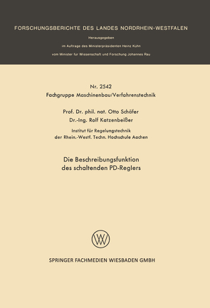 Die Beschreibungsfunktion des schaltenden PD-Reglers von Schäfer,  Otto