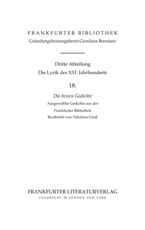 Die besten Gedichte 2021/2022 von Literaturverlag,  Frankfurter