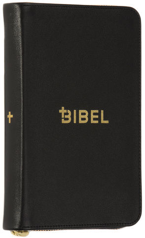 Die Bibel – Schlachter 2000 – Miniaturausgabe (Kalbsleder, flexibler Einband, schwarz, Goldschnitt, Reißverschluss)