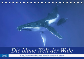 Die blaue Welt der Wale (Tischkalender 2023 DIN A5 quer) von Travelpixx.com