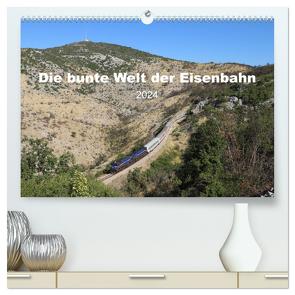 Die bunte Welt der Eisenbahn (hochwertiger Premium Wandkalender 2024 DIN A2 quer), Kunstdruck in Hochglanz von Adrian Greulich,  Eric