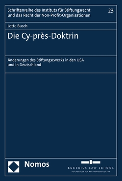 Die Cy-près-Doktrin von Busch,  Lotte