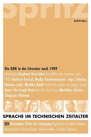 Die DDR in der Literatur nach 1989 von Geiger,  Thomas, Miller,  Norbert, Sartorius,  Joachim