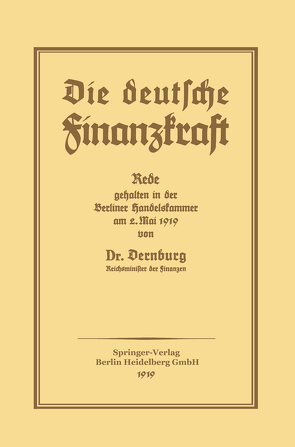 Die deutsch Finanzkraft von Dernburg,  Bernhard