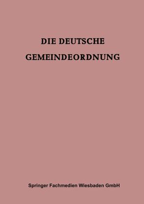 Die Deutsche Gemeindeordnung von Zone),  Germany (Territory under Allied occupation,  1945–1955: British