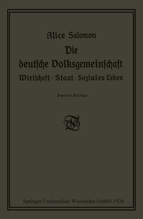 Die deutsche Volksgemeinschaft von Salomon,  Alice