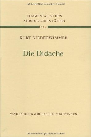 Die Didache von Niederwimmer,  Kurt