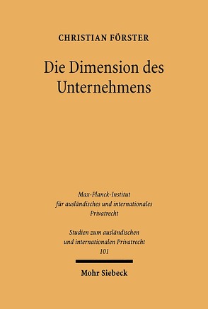 Die Dimension des Unternehmens von Foerster,  Christian