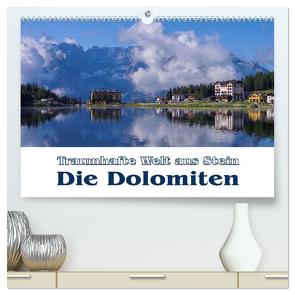 Die Dolomiten – Traumhafte Welt aus Stein (hochwertiger Premium Wandkalender 2024 DIN A2 quer), Kunstdruck in Hochglanz von LianeM,  LianeM