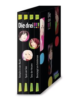 Die drei !!!: 4 Bände im Schuber (Spuk am See, Vampire in der Nacht, Tanz der Herzen, Beutejagd am Geistersee) von Heger,  Ann-Katrin, Steckelmann,  Petra, von Vogel,  Maja