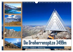 Die Dreiherrenspitze 3499m (Wandkalender 2024 DIN A3 quer), CALVENDO Monatskalender von Kramer,  Christa