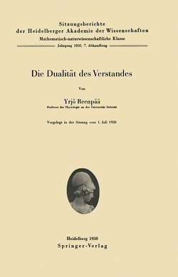 Die Dualität des Verstandes von Reenpää,  Y.