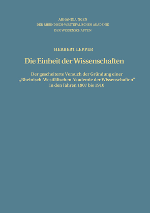 Die Einheit der Wissenschaften von Lepper,  Herbert