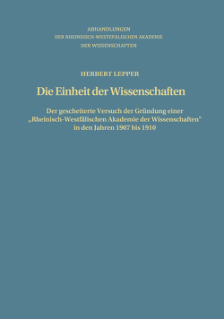 Die Einheit der Wissenschaften von Lepper,  Herbert