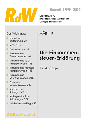 Die Einkommensteuer-Erklärung von Märkle,  Rudi W