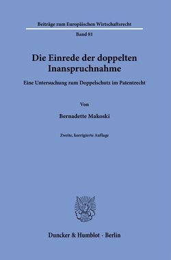 Die Einrede der doppelten Inanspruchnahme. von Makoski,  Bernadette