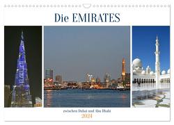 Die EMIRATES zwischen Dubai und Abu Dhabi (Wandkalender 2024 DIN A3 quer), CALVENDO Monatskalender von Senff,  Ulrich