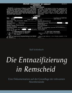Die Entnazifizierung in Remscheid von Schönbach,  Ralf