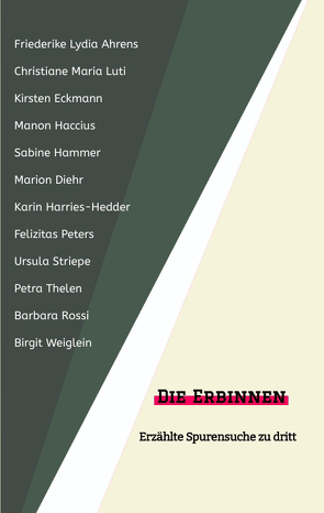 Die Erbinnen von Ahrens,  Friederike Lydia, Diehr,  Marion, Eckmann,  Kirsten, Haccius,  Manon, Hammer,  Sabine, Harries-Hedder,  Karin, Haußmann (Hg),  Renate, Haußmann,  Renate, Maria Luti,  Christiane, Peters,  Felizitas, Rossi,  Barbara, Striepe,  Ursula, Thelen,  Petra, Weiglein,  Birgit