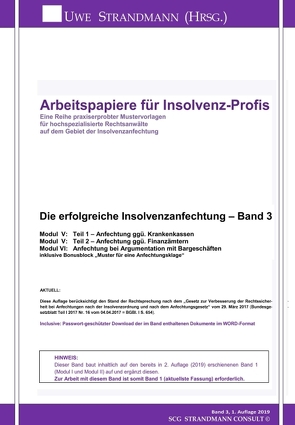 Die erfolgreiche Insolvenzanfechtung – Band 3 von Strandmann,  Jens-Uwe