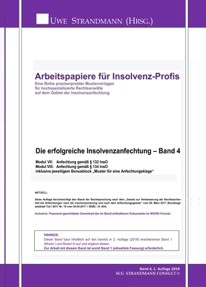 Die erfolgreiche Insolvenzanfechtung – Band 4 von Strandmann,  Jens-Uwe