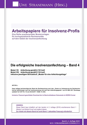 Die erfolgreiche Insolvenzanfechtung – Band 4 von Strandmann,  Jens-Uwe