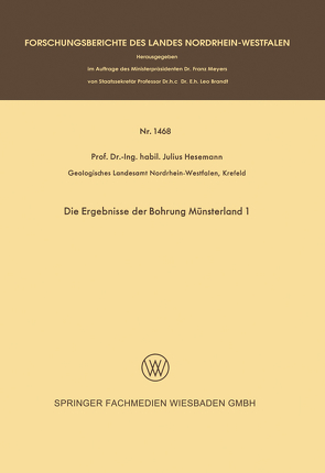 Die Ergebnisse der Bohrung Münsterland 1 von Hesemann,  Julius