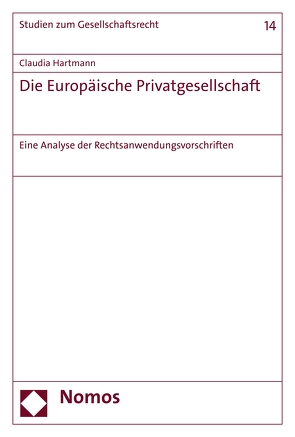 Die Europäische Privatgesellschaft von Hartmann,  Claudia