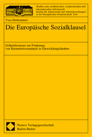 Die Europäische Sozialklausel von Herkommer,  Vera