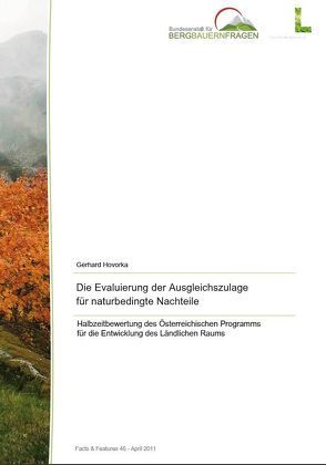 Die Evaluierung der Ausgleichszulage für naturbedingte Nachteile von Hovorka,  Gerhard