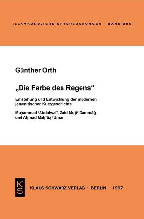 Die Farbe des Regens von Orth,  Günther