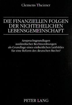 Die finanziellen Folgen der nichtehelichen Lebensgemeinschaft von Theimer,  Clemens