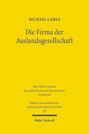 Die Firma der Auslandsgesellschaft von Lamsa,  Michael