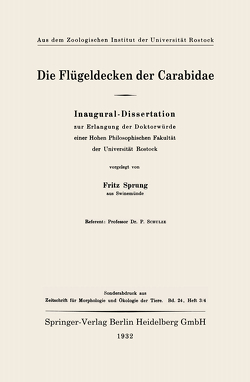 Die Flügeldecken der Carabidae von Sprung,  Fritz