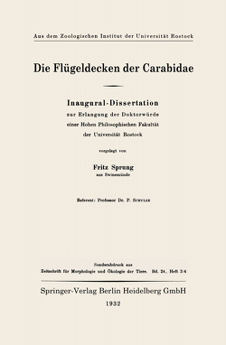 Die Flügeldecken der Carabidae von Sprung,  Fritz