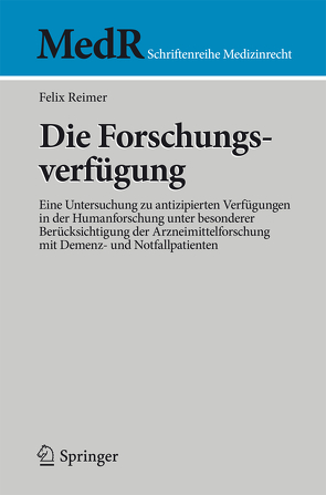 Die Forschungsverfügung von Reimer,  Felix