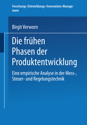 Die frühen Phasen der Produktentwicklung von Verworn,  Birgit