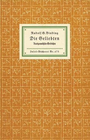 Die Geliebten von Binding,  Rudolf G