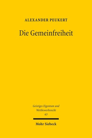 Die Gemeinfreiheit von Peukert,  Alexander