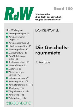 Die Geschäftsraummiete von Dohse,  Roderich, Popiel,  Dominique Johanna