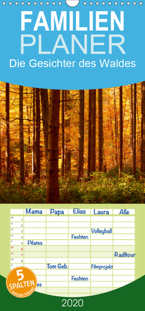 Die Gesichter des Waldes – Familienplaner hoch (Wandkalender 2020 , 21 cm x 45 cm, hoch) von kattobello