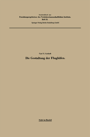 Die Gestaltung der Flughäfen von Gerlach,  Carl Emil