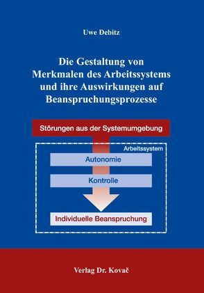 Die Gestaltung von Merkmalen des Arbeitssystems und ihre Auswirkungen auf Beanspruchungsprozesse von Debitz,  Uwe