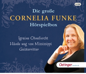 Die große Cornelia Funke-Hörspielbox von Antoni,  Carmen-Maja, Arnold,  Monty, Bach,  Patrick, Baltscheit,  Martin, Bernhardt,  Marianne, Boukhobza,  Yassine, Brügger,  Katja, Busch,  Fabian, Danielewicz,  Rudolf, Frass,  Wolf, Funke,  Cornelia, Gawlich,  Cathlen, Greis,  Julian, Grothe,  Isabella, Gustavus,  Frank, Hanisch,  Volker, Kaempfe,  Peter, Kallweit,  Ingeborg, Kaulbarsch,  Tammo, Kirchberger,  Peter, Körner,  Julius, Kreye,  Walter, Kriegeskotte,  Hedi, Langer,  Markus, Maire,  Laura, Martienzen,  Marion, Michaelis,  Eva, Pappert,  Christine, Pflug,  Jan-Peter, Plessmann,  Uli, Poppe,  Kay, Prelle,  Michael, Rathje,  Leon Alexander, Rudolf,  Christian, Sachse,  Carla, Schad,  Stephan, Schäffler,  Erik, Seibel,  Leon, Stein,  Flemming, Strecker,  Rainer, Stricker,  Sven, Subklew,  Brita, Ufer,  Finja, Utzerath,  Benjamin, von Manteuffel,  Felix, von Otting,  Franz, Weis,  Peter, Weise,  Frauke, Wendland,  Jens, Zeitnitz,  Thorsten