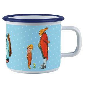 Die Häschenschule: Emaille-Tasse blau von Koch-Gotha,  Fritz