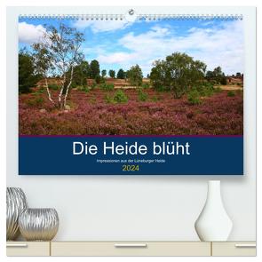 Die Heide blüht (hochwertiger Premium Wandkalender 2024 DIN A2 quer), Kunstdruck in Hochglanz von Dürr,  Brigitte