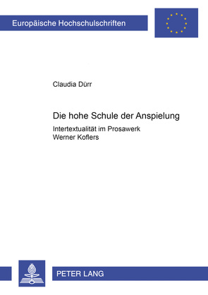 Die hohe Schule der Anspielung von Dürr,  Claudia