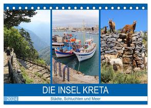 Die Insel Kreta – Städte, Schluchten und Meer (Tischkalender 2024 DIN A5 quer), CALVENDO Monatskalender von Frost,  Anja