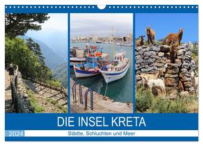 Die Insel Kreta – Städte, Schluchten und Meer (Wandkalender 2024 DIN A3 quer), CALVENDO Monatskalender von Frost,  Anja